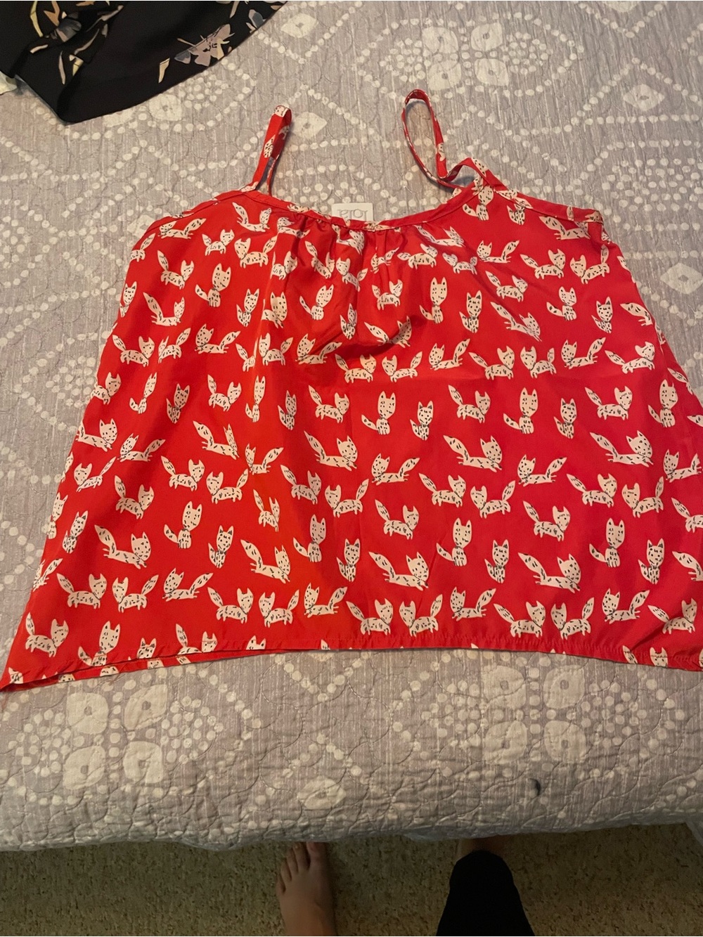 lola Red Fox-Print Spaghetti-Strap Cami